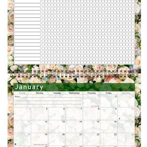 2027 Monthly Desktop/Wall Calendar/Planner - Habit Tracker - (Edition #023)